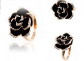 Anel Rosa com Strass Regulável